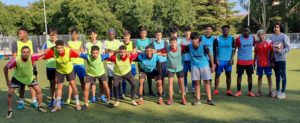 Entrenamiento del juvenil fútbol 11