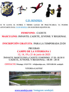 Pre-inscripciones Temporada 2023/24